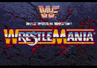 WWF WrestleMania: The Arcade Game title screen for Sega Mega Drive